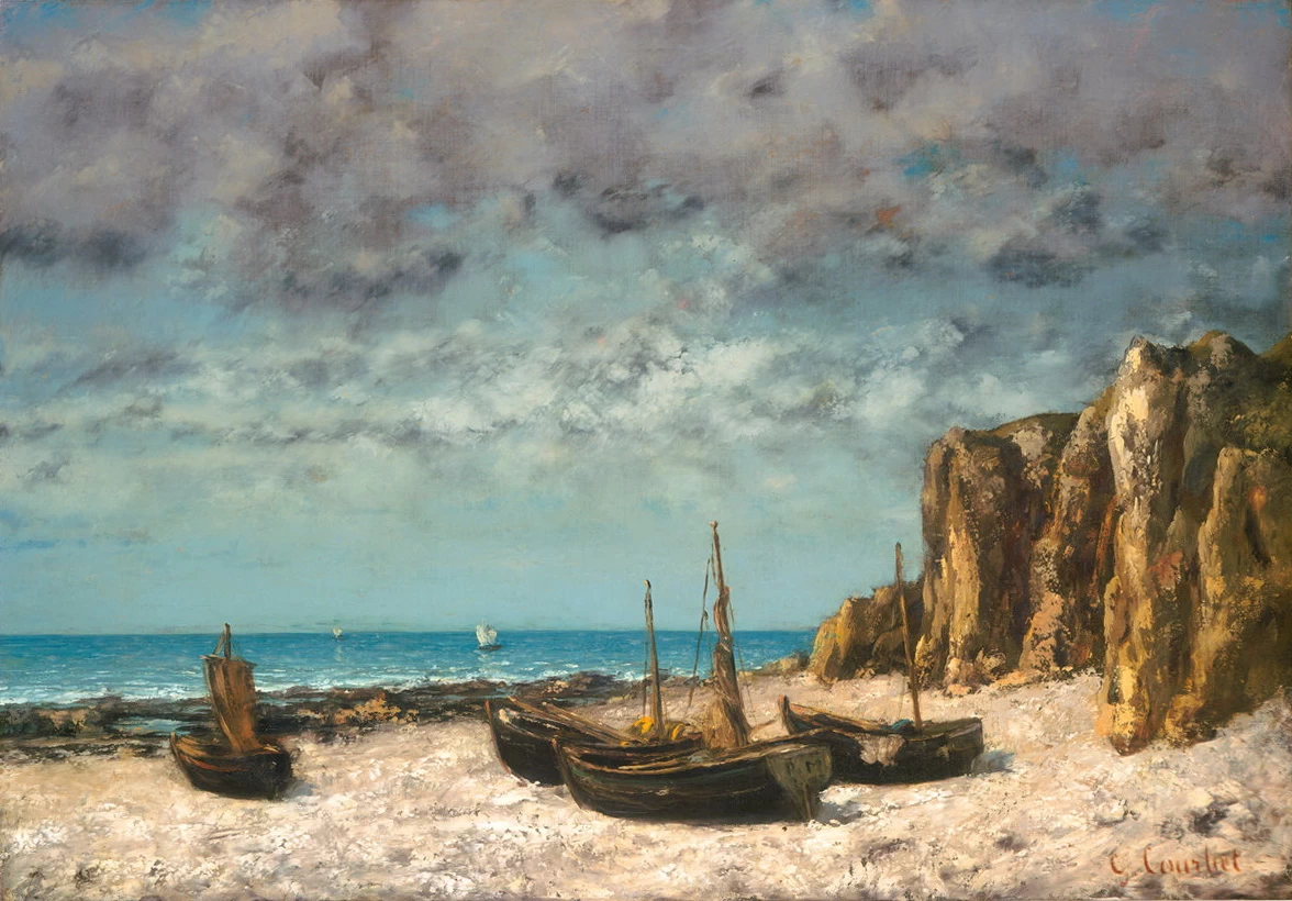  18-Barche su una spiaggia, Etretat-National Gallery of Art - Washington 